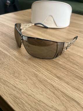 Jean Paul Gaultier Vintage Shield Sunglasses with Geometric Cut-Out Arms